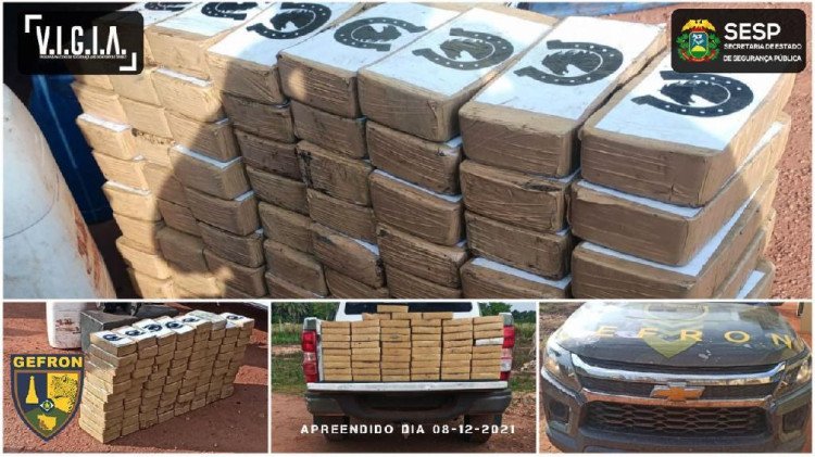 Gefron apreende quase 200 quilos de entorpecentes e recupera veículo; prejuízo ao crime ultrapassa R$ 4 milhões