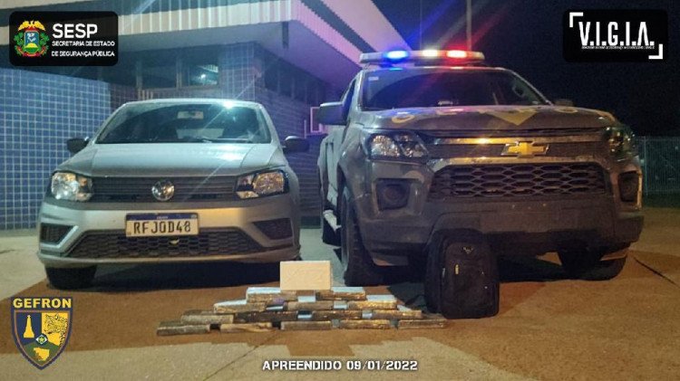 Gefron apreende 16 quilos de cocaína que seriam levados para Mirassol D’Oeste