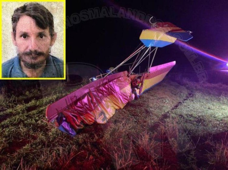 Ultraleve cai e mata piloto em Glória D'Oeste