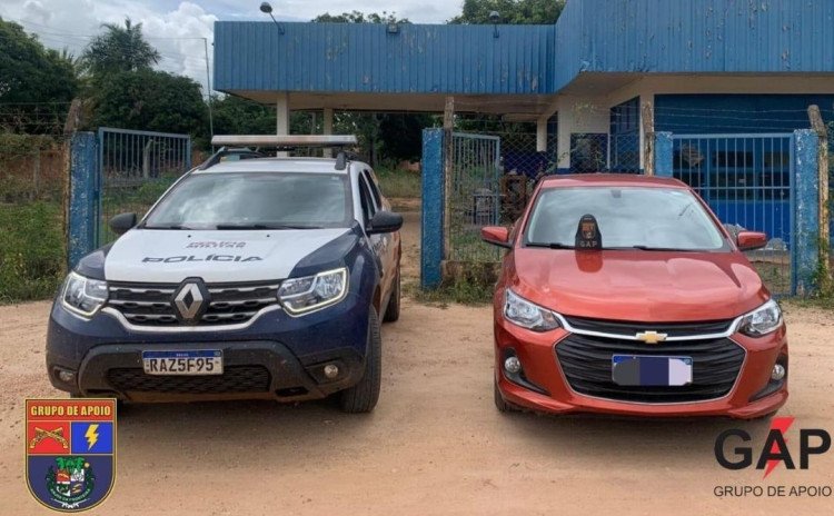 Equipe do GAP prende homem no Distrito de Vila Cardoso em Porto Esperidião e recupera veículo  Onix roubado em Várzea Grande