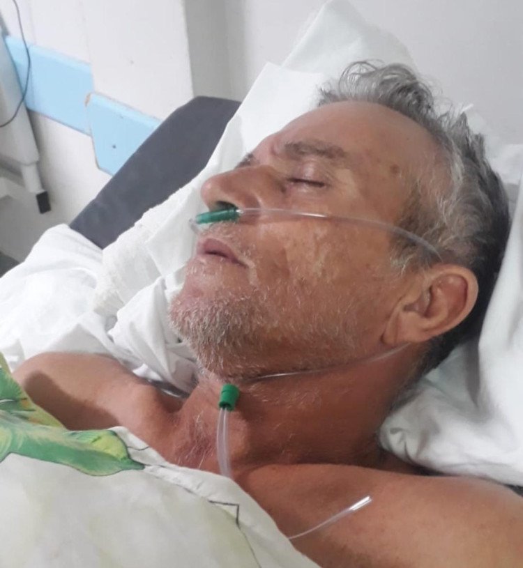 Família pede ajuda para genitor que está internado em hospital em Cuiabá;