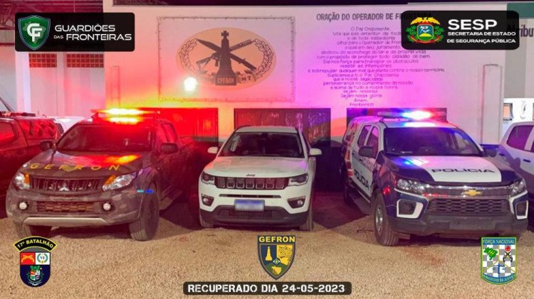 Gefron prende casal na fronteira com carro roubado em Cuiabá