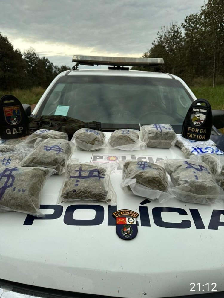 Polícia apreende drogas em perseguição com troca de tiros em São José dos Quatro Marcos