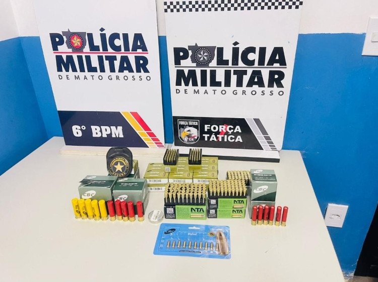 Força Tática da Policia Militar e Receita Federal realizam apreensão de munições no Terminal Rodoviário de Cáceres