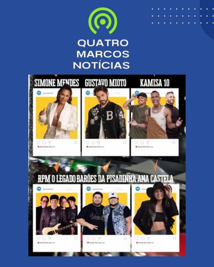 Simone Mendes, Ana Castela, Gustavo Mioto, Barões da Pisadinha e João Neto & Frederico estão entre as atrações; Cáceres se Prepara para o 42º FIPe com Grandes Shows, Cultura Regional e Turismo