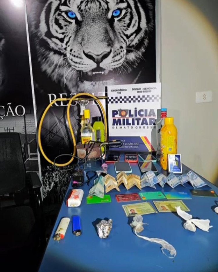 PM flagra festa com menores, drogas e bebidas alcoólicas em São José dos Quatro Marcos