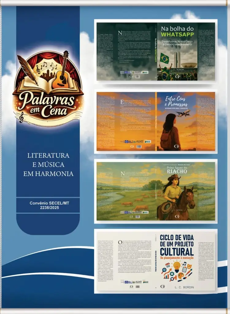 Noite cultural reúne literatura e música na sexta-feira, 13, na Câmara de Vereadores de Quatro Marcos