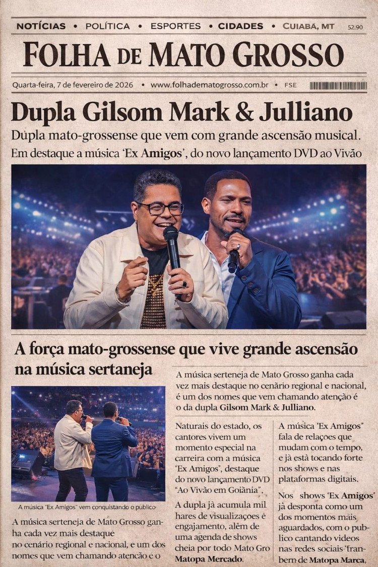 Dupla Gilsom Mark & Julliano: a força mato-grossense que vive grande ascensão na música sertaneja