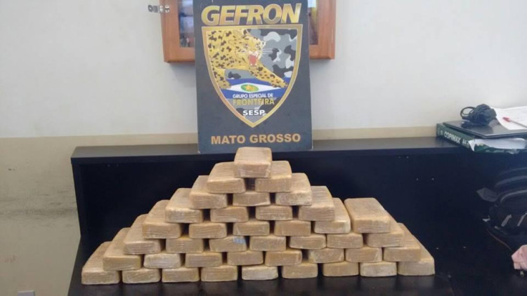 Gefron apreende 40 quilos de pasta base na fronteira
