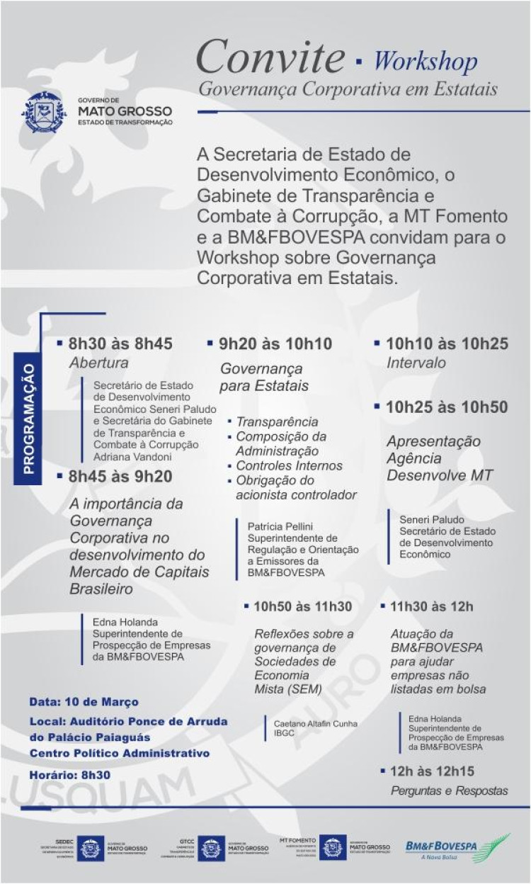 Governo e BM&FBOVESPA promovem workshop